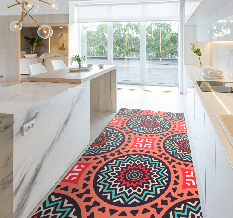 Vinyl Teppich Mandala geometrisches medaillonmuster - TenStickers