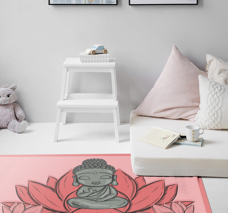 Vinyl Teppich Mandala meditatives buddha-kunstwerk - TenStickers