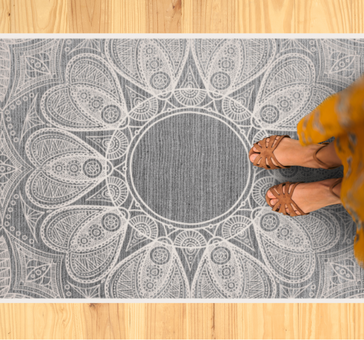 Vinyl Teppich Mandala raffiniertes rundmotiv - TenStickers