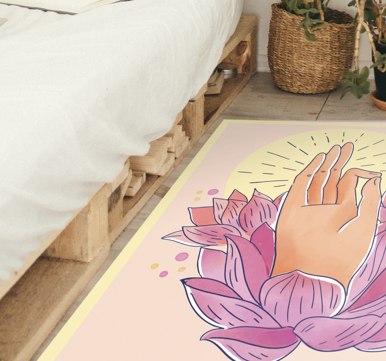 Vinyl Teppich Mandala spirituelle blütenillustration - TenStickers