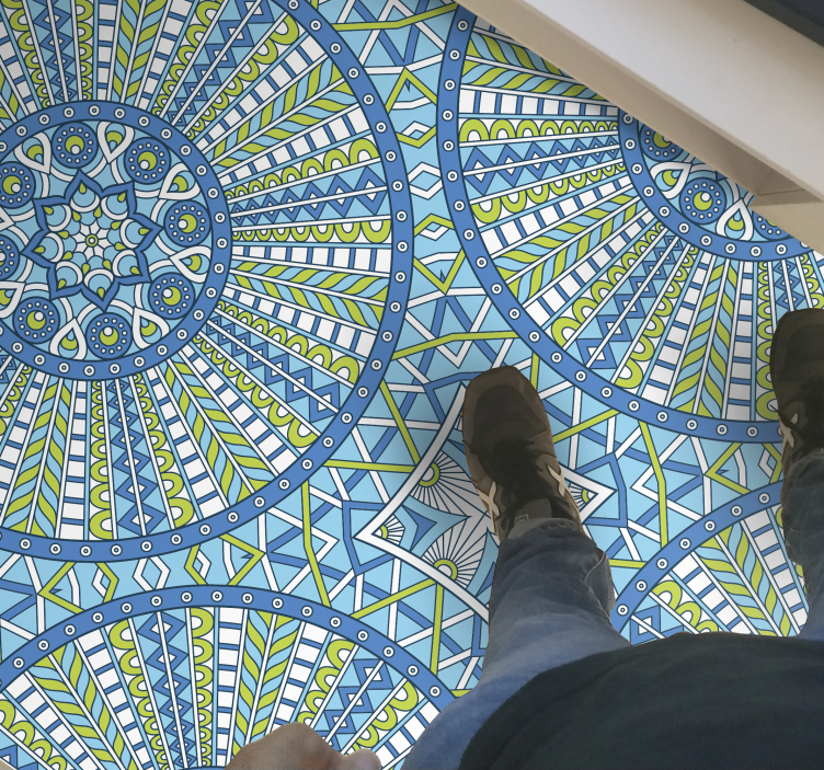 Vinyl Teppich Mandala stilvolle geometrische muster - TenStickers