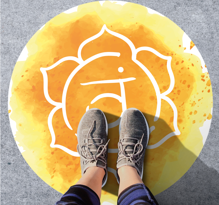 Vinyl Teppich Mandala strahlendes chakra-symbol - TenStickers