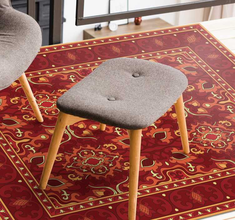 Vinyl Teppich Mandala verziertes medaillon - TenStickers