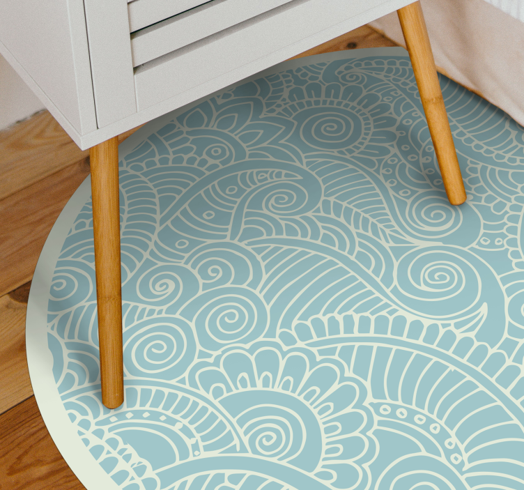 Vinyl Teppich Mandala drehendes mandala - TenStickers