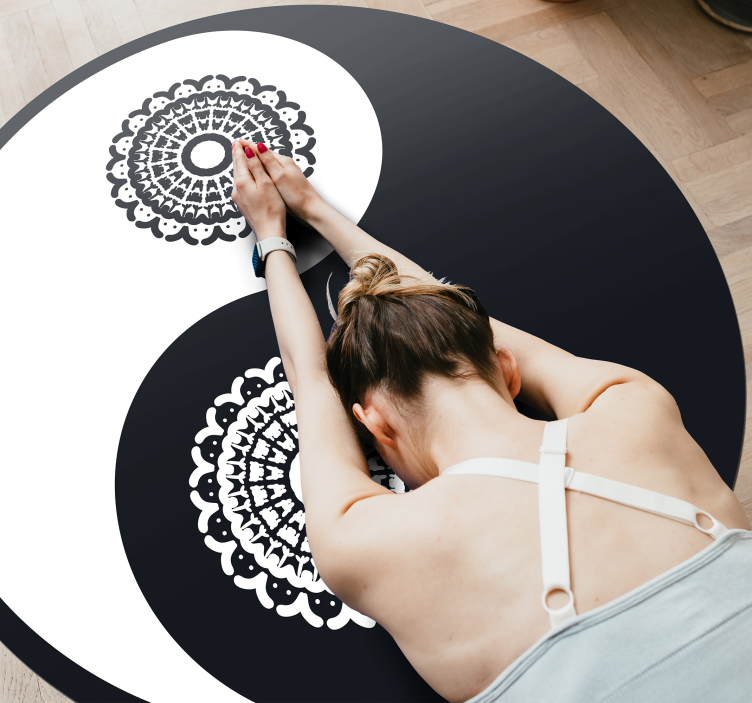 Vinyl Teppich Mandala yin-yang-kreis - TenStickers