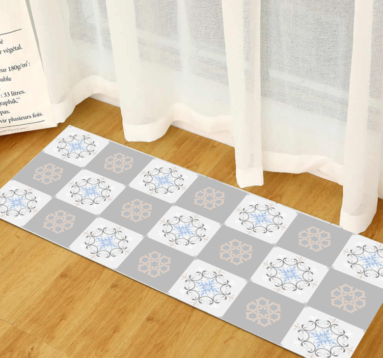 Vinyl teppich fliesenoptik mit eleganten strukturen - TenStickers
