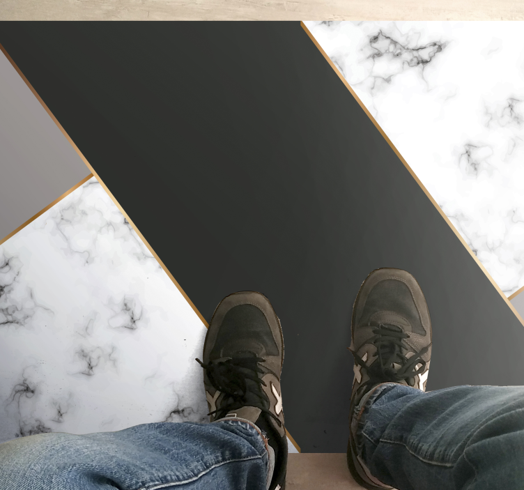 Vinyl Teppich Marmor elegante abstrakte streifen - TenStickers