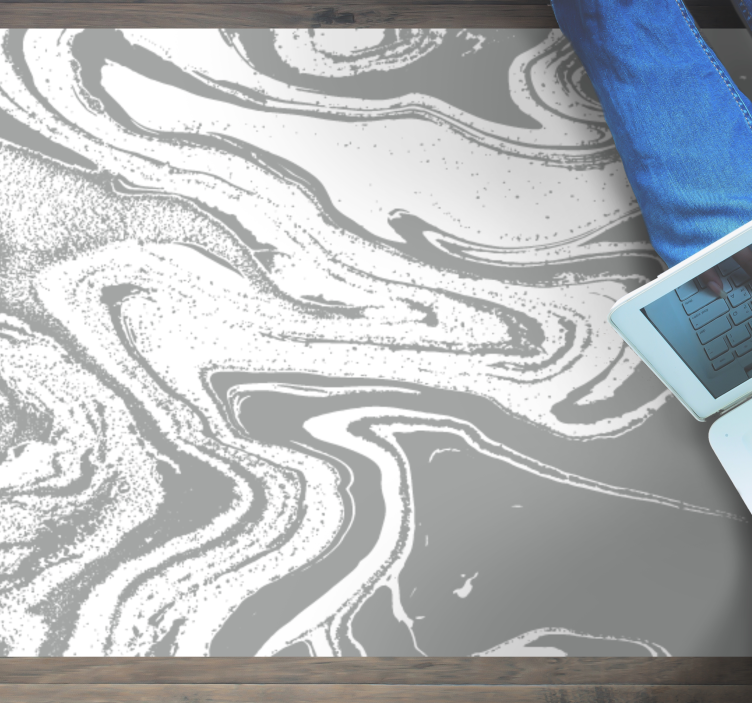 Vinyl Teppich Marmor eleganter grauer wirbel - TenStickers