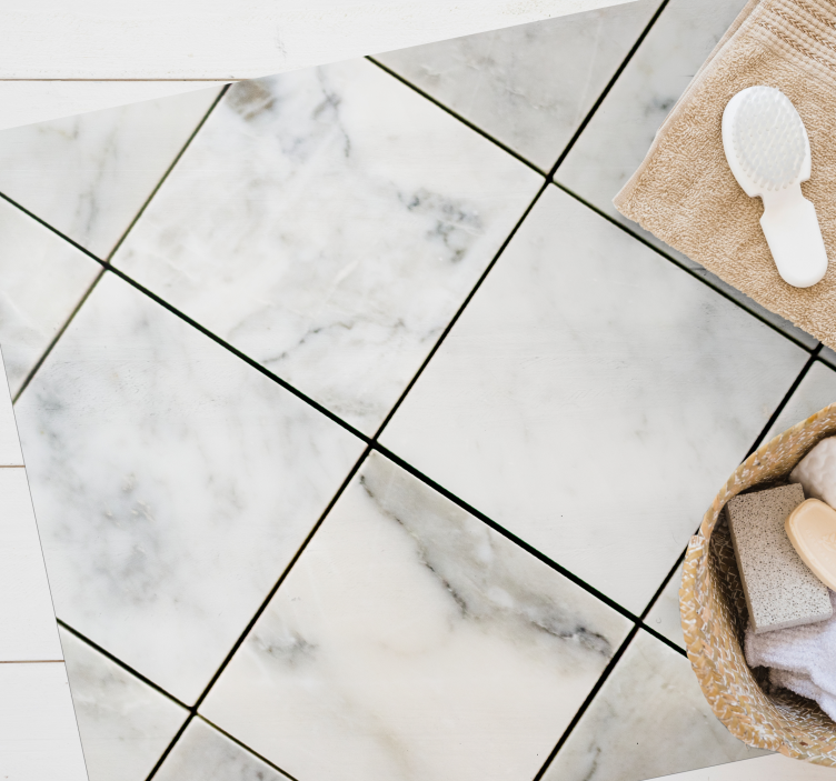 Vinyl Teppich Marmor marmormimikry - TenStickers