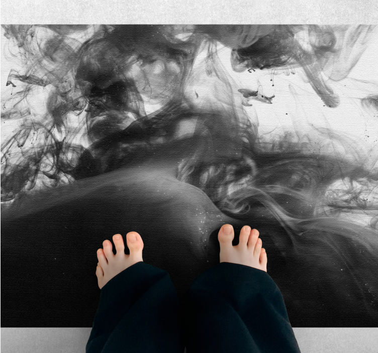 Vinyl Teppich Marmor monochrome abstrakte wirbel - TenStickers