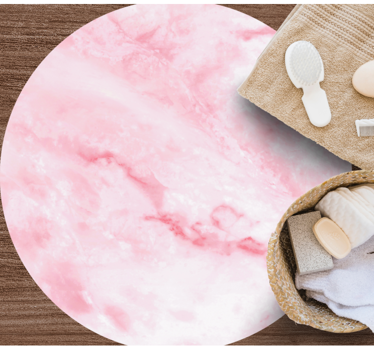 Vinyl Teppich Marmor rosa realistischer effekt - TenStickers