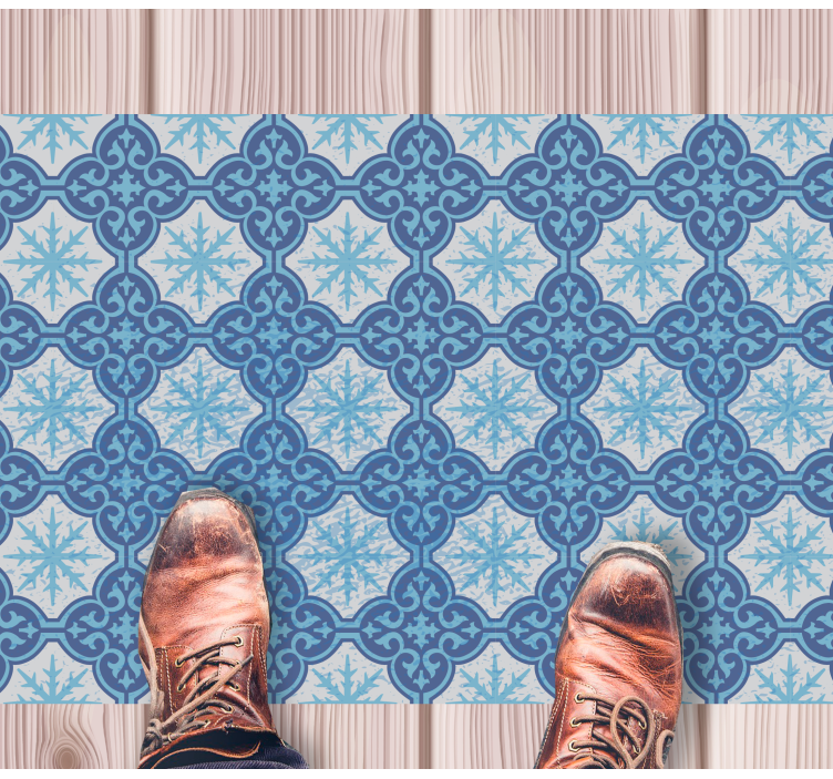 Vinyl Teppich Fliesenoptik schneeflockenemblem - TenStickers