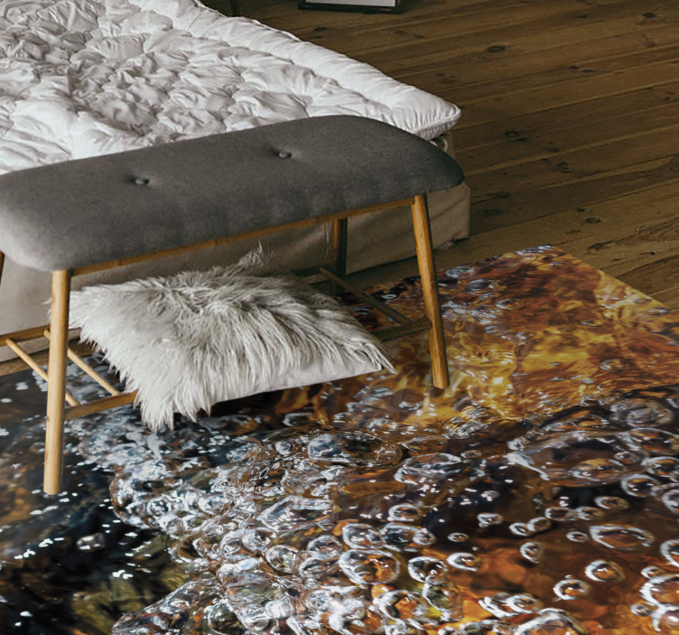 Vinyl teppich imitation sprudelnder wasserfluss - TenStickers