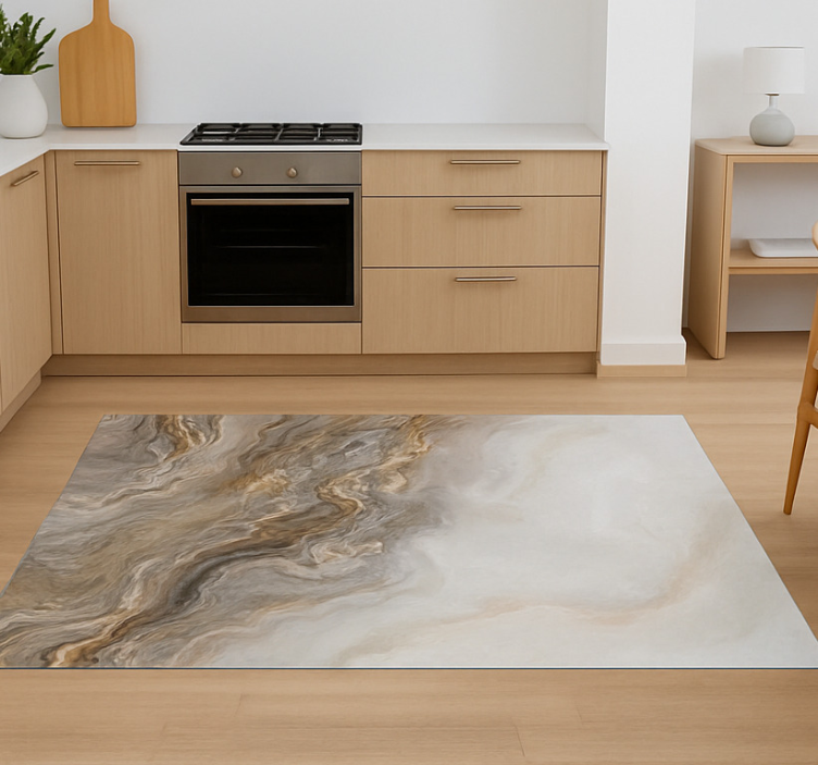 Vinyl Teppich Marmor taupe onyx-effekt - TenStickers