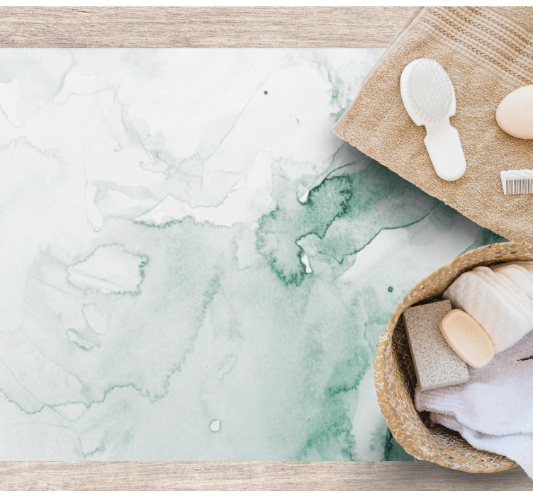 Vinyl Teppich Marmor weicher grüner wirbel - TenStickers