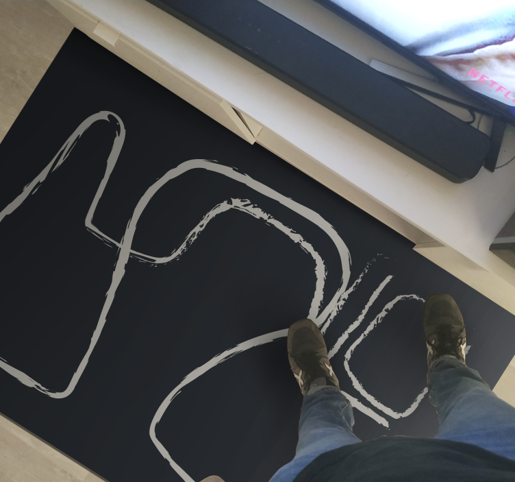 Vinyl Teppich minimalistisch abstrakte linienmuster - TenStickers