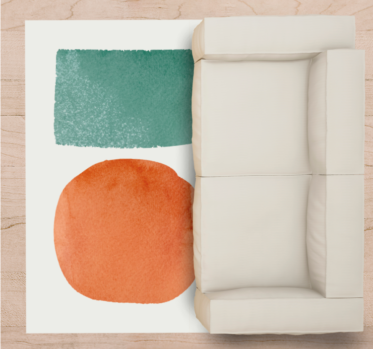 Vinyl Teppich Wohnzimmer abstrakte segmente - TenStickers