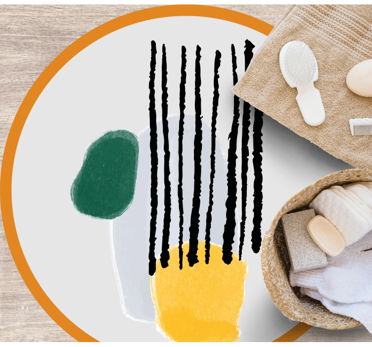 Vinyl Teppich minimalistisch geometrische farbsegmente - TenStickers