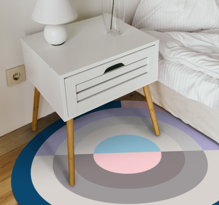 Vinyl Teppich modern kreisförmige farbpalette - TenStickers