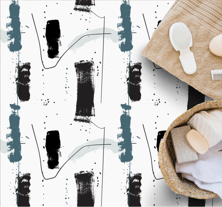 Vinyl Teppich minimalistisch lineare abstrakte formen - TenStickers