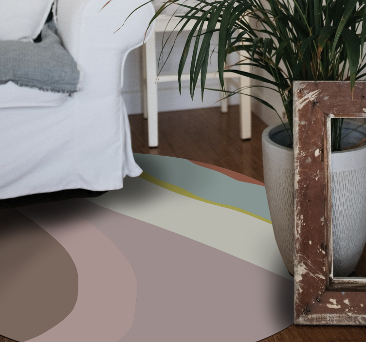 Vinyl Teppich rund sanfte farbströmungen - TenStickers