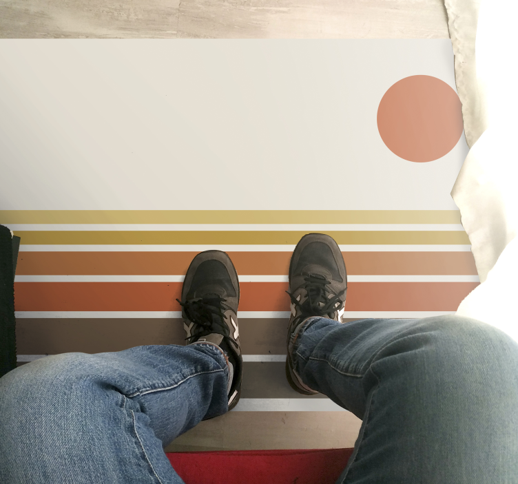 Vinyl Teppich Schlafzimmer sonnenuntergang-streifenmuster - TenStickers