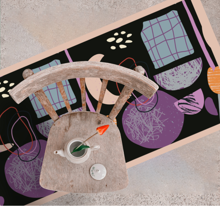 Vinyl Teppich modern geometrische elemente der nacht - TenStickers