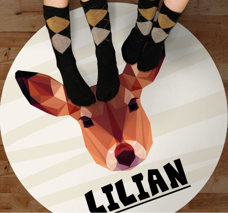 Vinyl Teppich mit Namen anpassbare hirsch - TenStickers