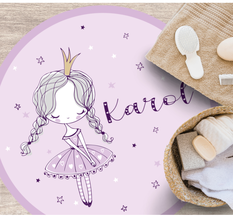 Vinyl Teppich mit Namen ballettfee-illustration - TenStickers