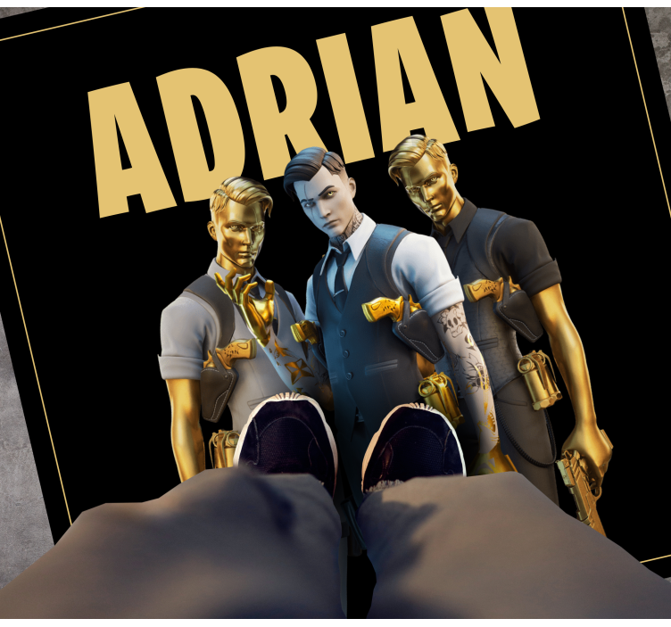 Vinyl teppich jugendzimmer mit individuellen triofiguren - TenStickers