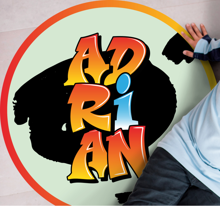 Vinyl Teppich mit Namen buntes namensdesign - TenStickers