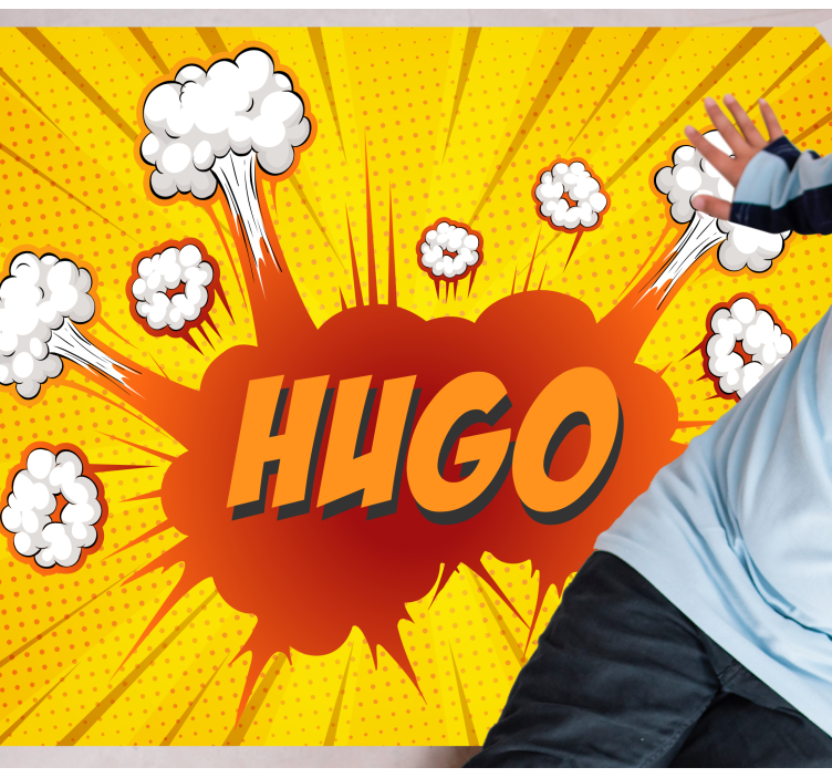 Vinyl teppich mit namen comic explosion mit namen - TenStickers