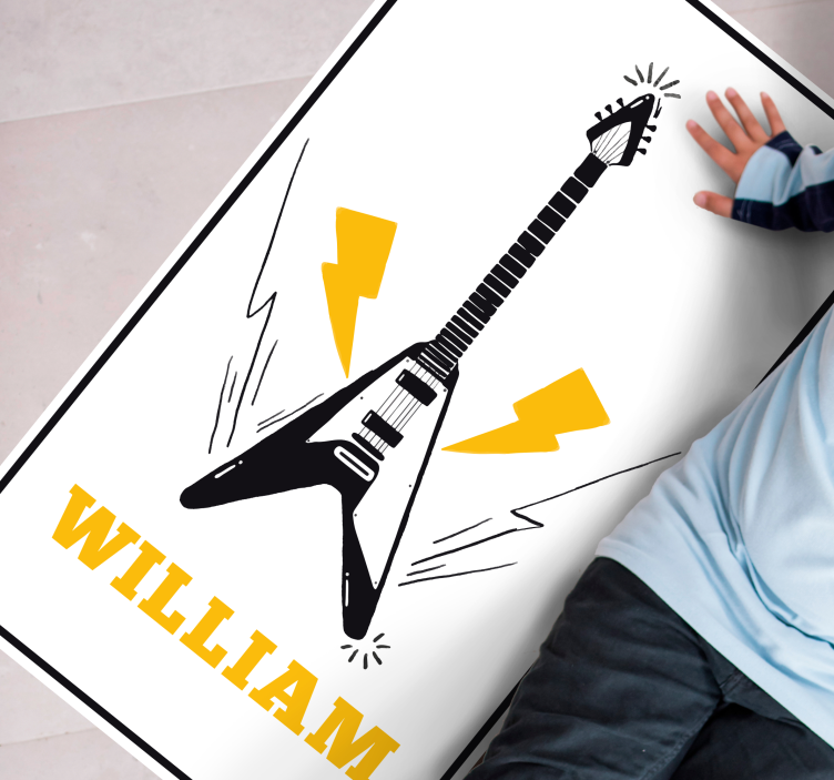 Vinyl Teppich mit Namen e-gitarrenkunst - TenStickers