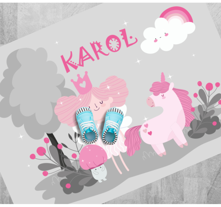 Vinylteppich kindlich märchenszene mit namen - TenStickers