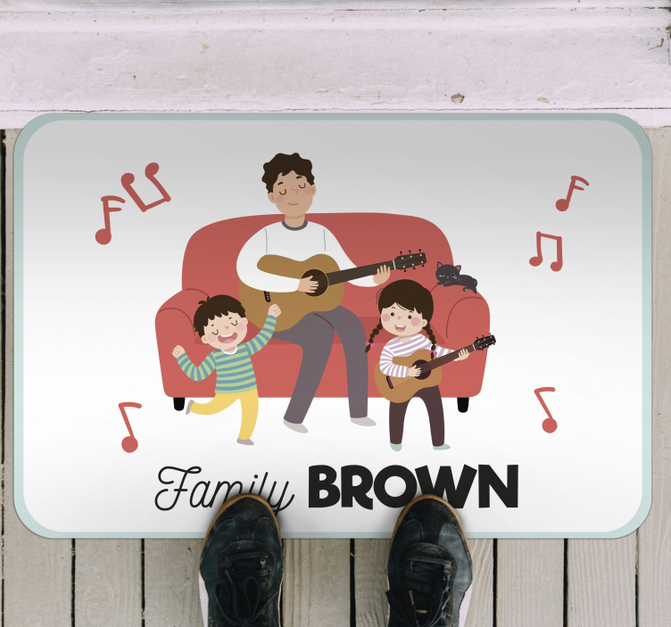 Vinyl Teppich Eingang musikalischer familienname - TenStickers