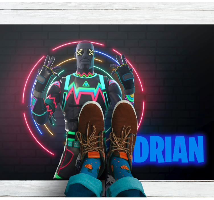 Vinyl Teppich mit Namen neon-zeichenanzeige - TenStickers