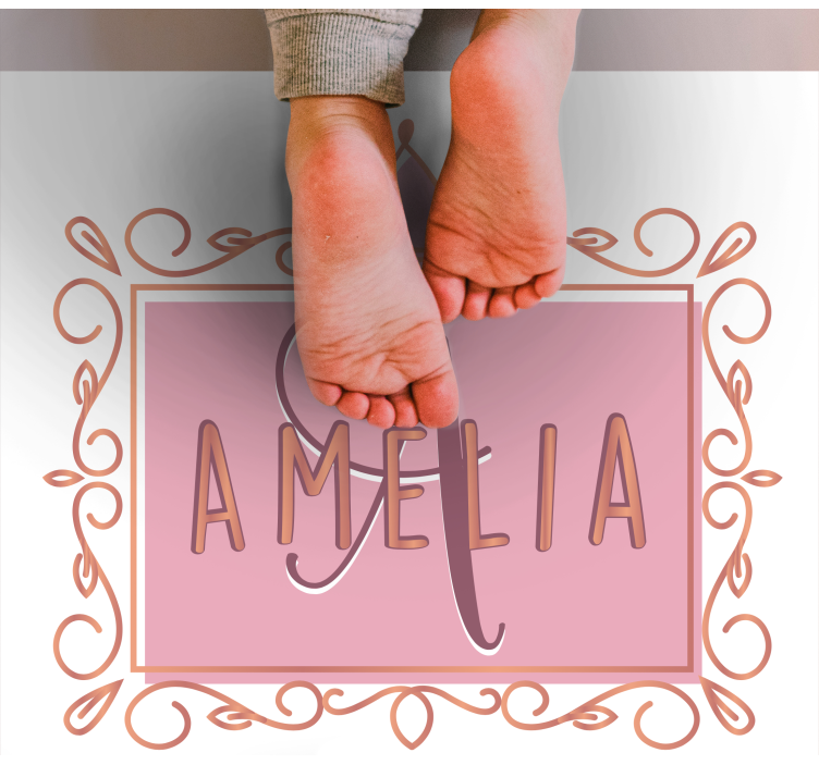 Vinylteppich kindlich personalisierte prinzessinnenkrone - TenStickers