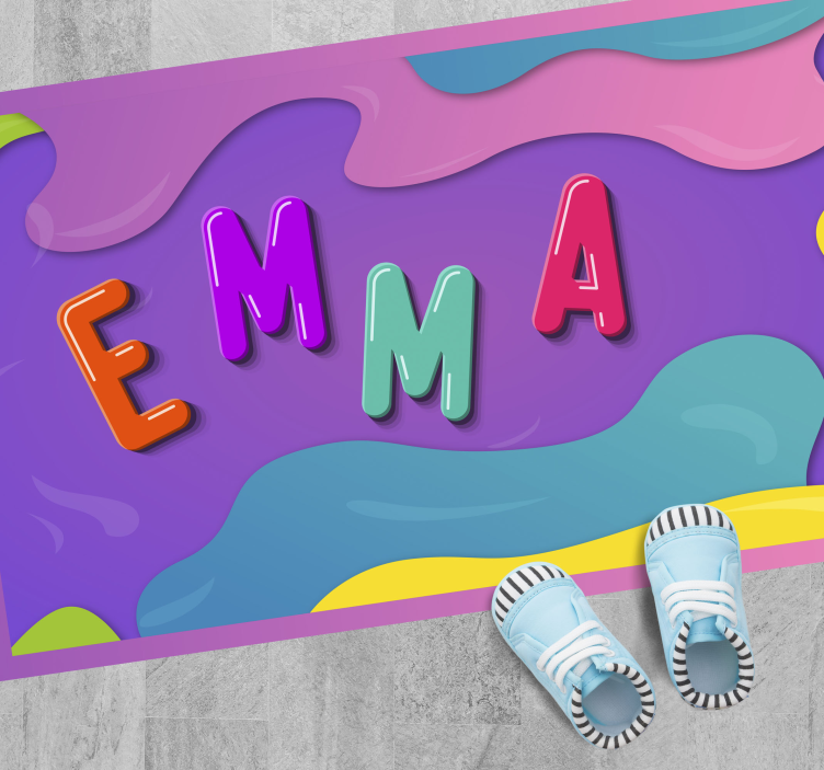 Vinyl Teppich mit Namen personalisierter name - TenStickers