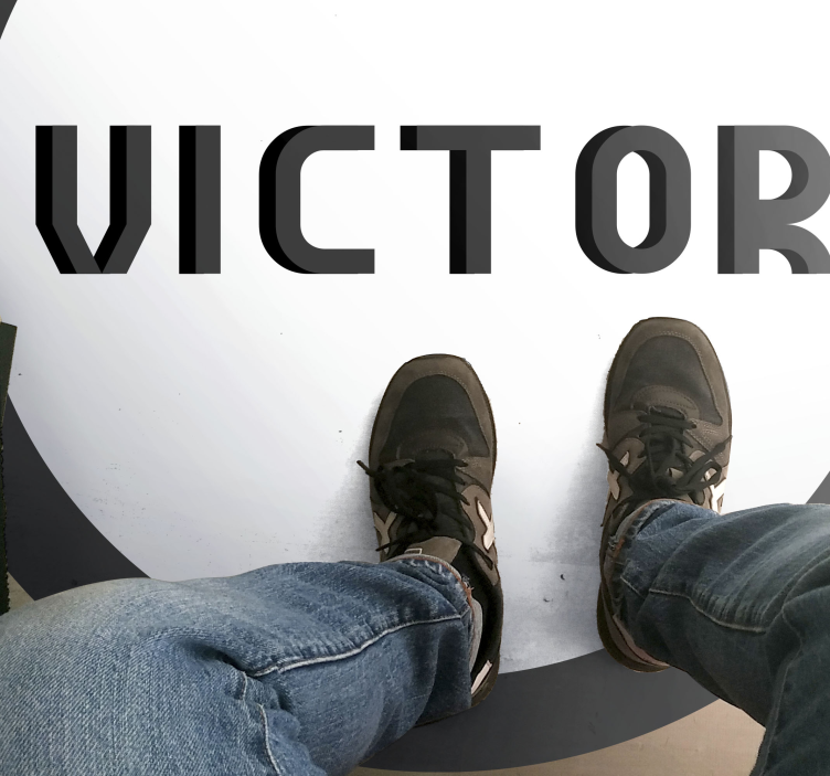 Vinyl Teppich mit Namen personalisiertes monogramm - TenStickers