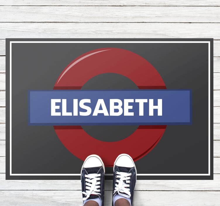 Vinyl Teppich mit Namen u-bahn-zeichen - TenStickers