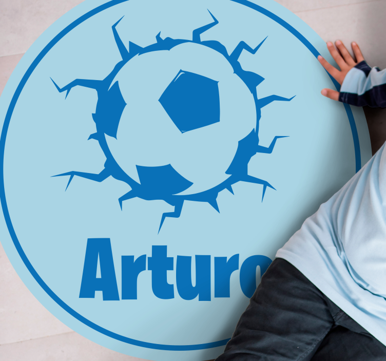 Vinylteppich kindlich schnabelfußball mit namen - TenStickers