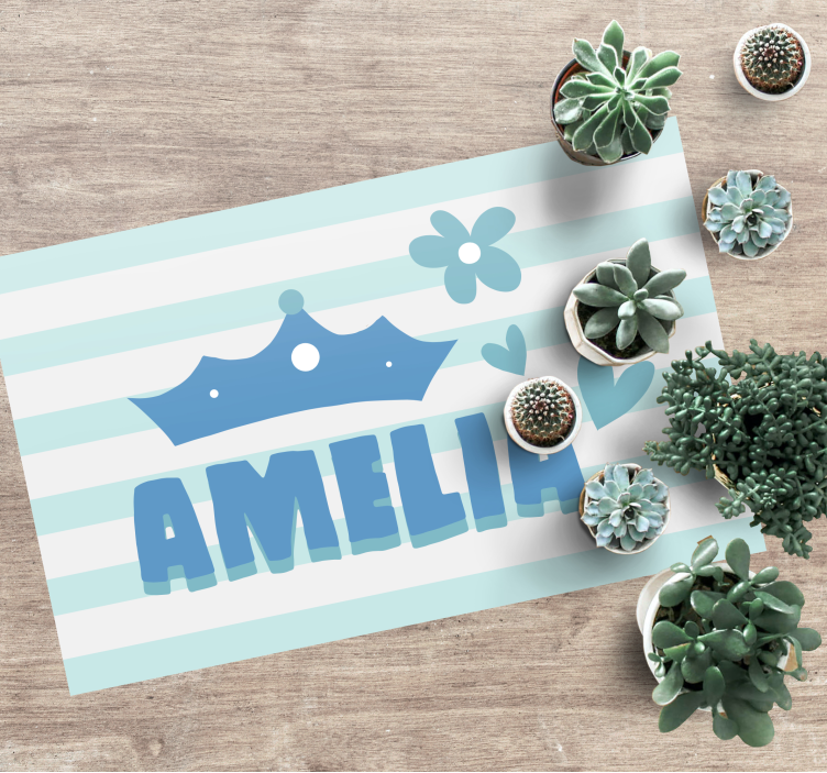 Vinyl Teppich mit Namen platzierung des kronennamens - TenStickers