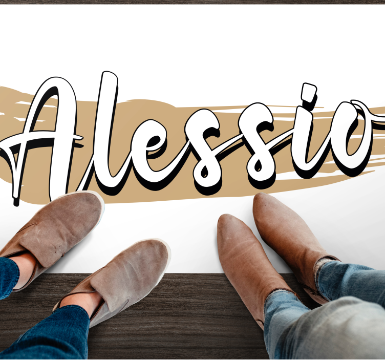 Vinyl Teppich mit Namen stilvolles abstraktes design - TenStickers