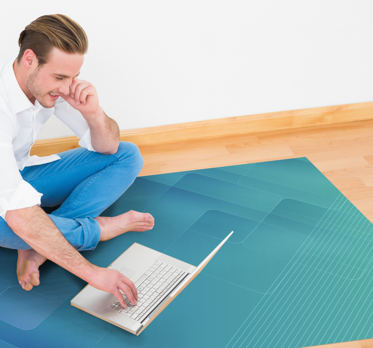 Vinyl Teppich modern abstrakte geometrische schichten - TenStickers