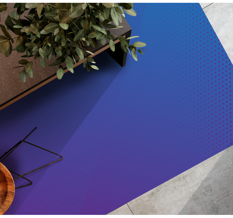 Vinyl Teppich modern blaues muster mit farbverlauf - TenStickers