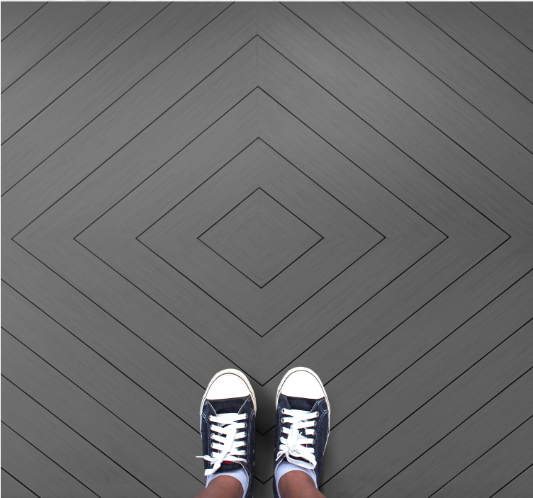 Vinyl Teppich modern boden mit rautenmuster - TenStickers