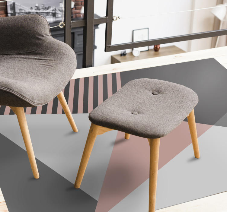 Vinyl Teppich modern dreieckiges geometrisches motiv - TenStickers