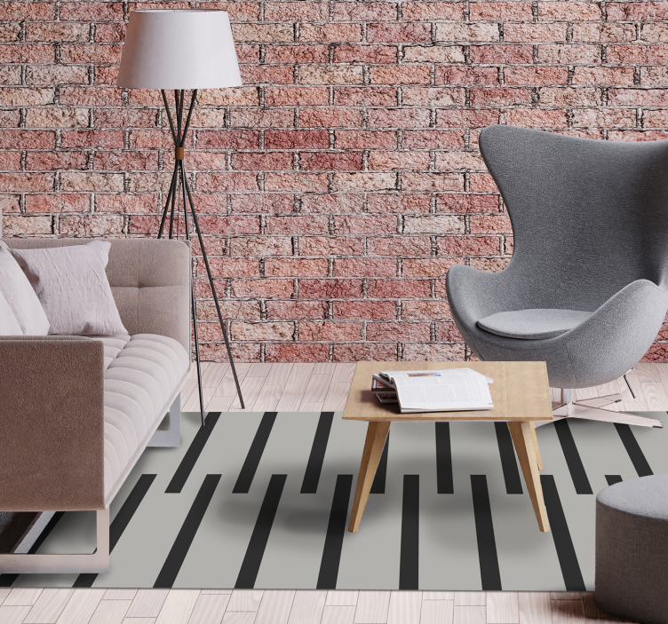 Vinyl Teppich modern elegantes streifenmuster - TenStickers