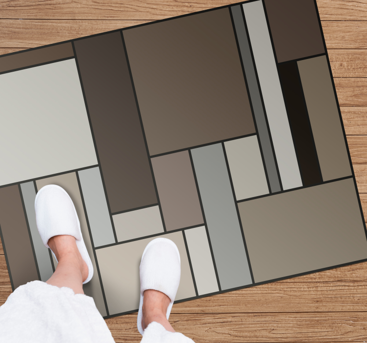 Vinyl Teppich modern zeitgenössische geometrische schichten - TenStickers