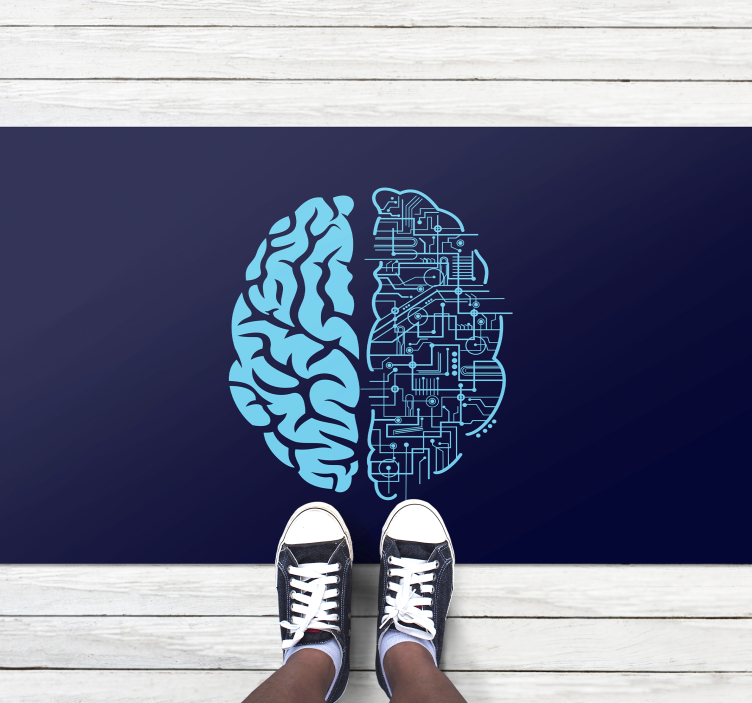 Vinyl Teppich modern zerebraler kontrast - TenStickers